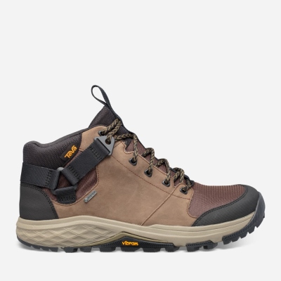 Teva Grandview GTX - Men's Teva Boots - Chocolate | India (OFAY45310)